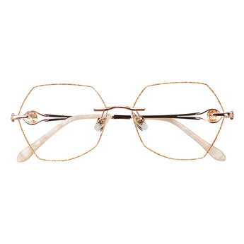 Metal Geometric Eyeglasses