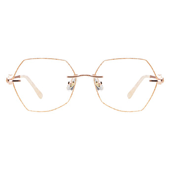 Metal Geometric Eyeglasses