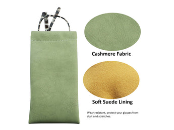 Portable Leather Eyeglasses Pouch Multi-purpose Pocket