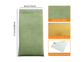 Portable Leather Eyeglasses Pouch Multi-purpose Pocket