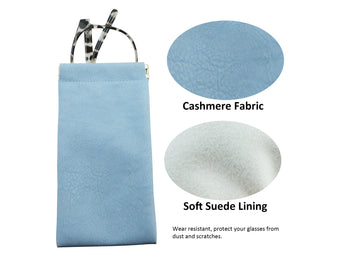 Portable Leather Eyeglasses Pouch Multi-purpose Pocket
