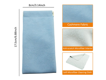 Portable Leather Eyeglasses Pouch Multi-purpose Pocket