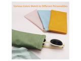 Portable Leather Eyeglasses Pouch Multi-purpose Pocket