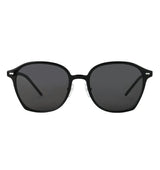 Paul Hueman PHS-1123A Round Sunglasses in Black, front view