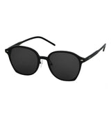 Paul Hueman PHS-1123A Round Sunglasses in Black, side view