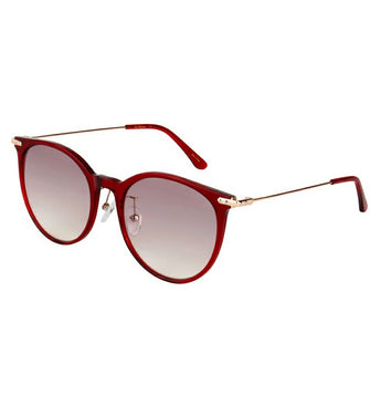 Paul Hueman PHS-1131A Women's Cat-Eye Sunglasses in Red, side view