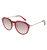 Paul Hueman PHS-1132A Geometric Round Sunglasses in Red, side view