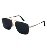 Paul Hueman PHS-2012A Square Aviator Sunglasses in Gold, side view
