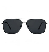 Paul Hueman PHS-2012A Square Aviator Sunglasses in Black, front view