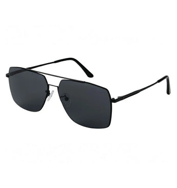 Paul Hueman PHS-2012A Square Aviator Sunglasses in Black, side view
