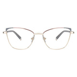 Metal&Plate Cat-Eye Eyeglasses