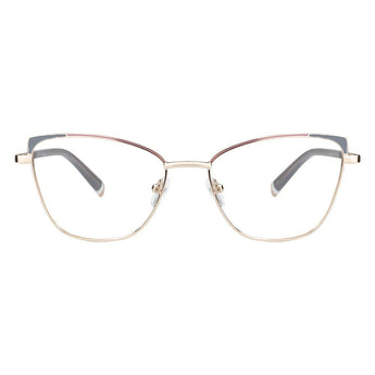 Metal&Plate Cat-Eye Eyeglasses