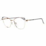 Metal&Plate Cat-Eye Eyeglasses