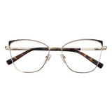 Metal&Plate Cat-Eye Eyeglasses