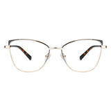Metal&Plate Cat-Eye Eyeglasses