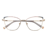 Metal&Plate Cat-Eye Eyeglasses