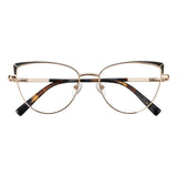 Metal&Plate Cat-Eye Eyeglasses