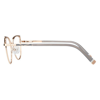 Metal&Plate Cat-Eye Eyeglasses