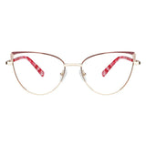 Metal&Plate Cat-Eye Eyeglasses