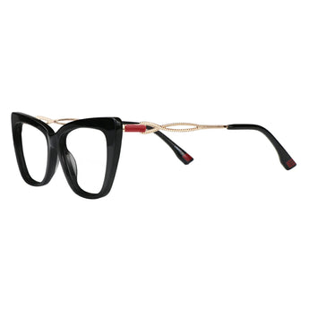 Acetate&Metal Cat Eye Eyeglasses