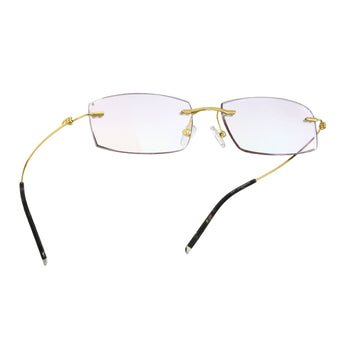 Cole Metal Rectangle Rimless glasses - LifeArtVision