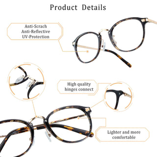 Kimberly Plastic Oval Eyeglasses - LifeArtVision