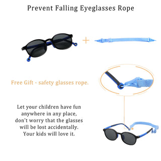 Hunk TR & Silica Gel Round Kids Sunglasses-LifeArtVision