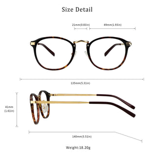 Kimberly Plastic Oval Eyeglasses - LifeArtVision