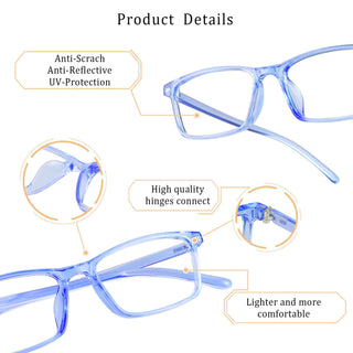 Madge Plastic Rectangle Eyeglasses - LifeArtVision