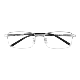 Darwin Titanium Rectangle Rimless Eyeglasses - LifeArtVision