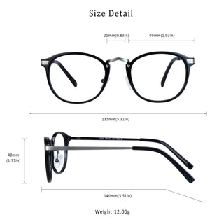 Kimberly Plastic Oval Eyeglasses - LifeArtVision