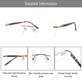 Ford Metal Rectangle Eyeglasses - LifeArtVision