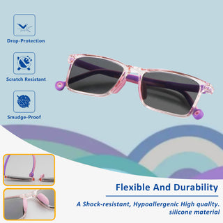 Geoffrey TR & Silica Gel Rectangle Sunglasses - LifeArtVision