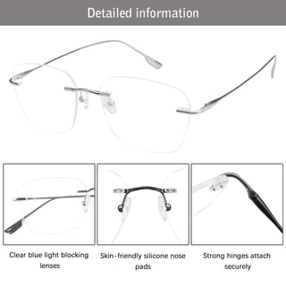 Gaby Titanium Oval Eyeglasses - LifeArtVision