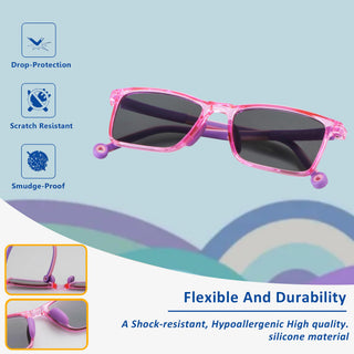 Geoffrey TR & Silica Gel Rectangle Sunglasses - LifeArtVision