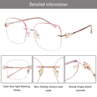 Metal Square Eyeglasses