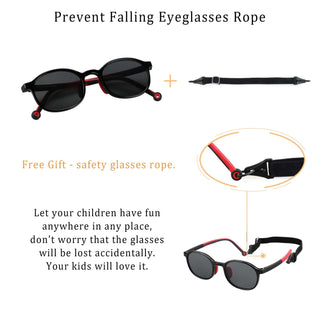 Hunk TR & Silica Gel Round Kids Sunglasses-LifeArtVision