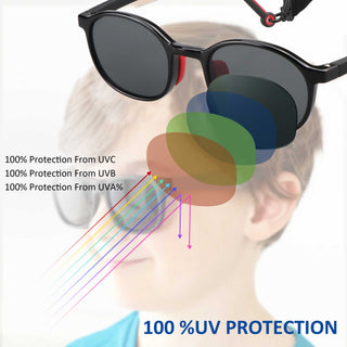 Hunk TR & Silica Gel Round Kids Sunglasses-LifeArtVision