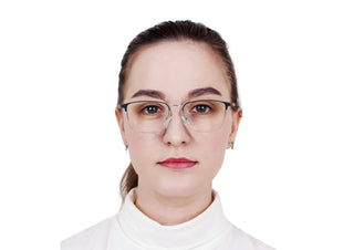 Metal Square Eyeglasses