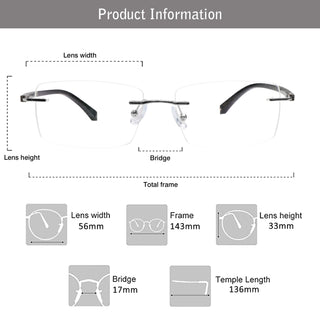 Franklin Metal Rectangle Eyeglasses - LifeArtVision