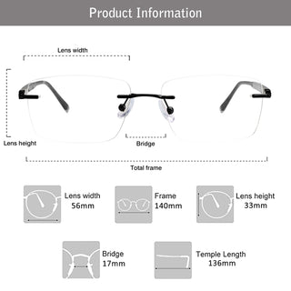 Ford Metal Rectangle Eyeglasses - LifeArtVision