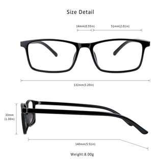 Madge Plastic Rectangle Eyeglasses - LifeArtVision