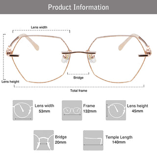 Metal Geometric Eyeglasses