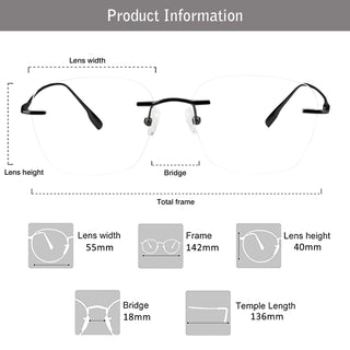 Gaby Titanium Oval Eyeglasses - LifeArtVision