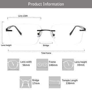 Ford Metal Rectangle Eyeglasses - LifeArtVision