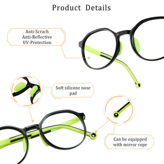 Aden TR Geometric Kid's Eyeglasses - LifeArtVision