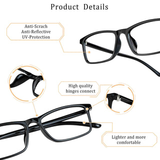 Madge Plastic Rectangle Eyeglasses - LifeArtVision