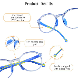 Aden TR Geometric Kid's Eyeglasses - LifeArtVision