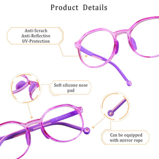 Aden TR Geometric Kid's Eyeglasses - LifeArtVision