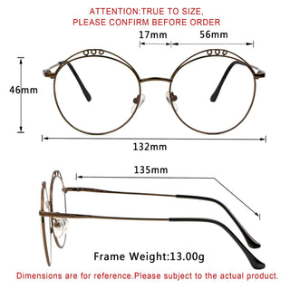 Kayla Metal Round Eyeglasses - LifeArtVision